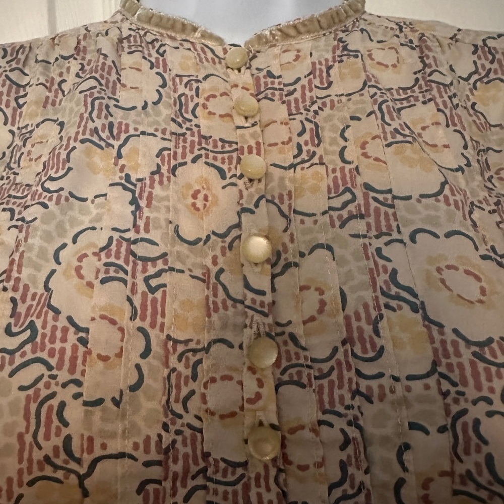 Marc Jacobs floral cotton blouse long sleeve size 4. Tunic - Picture 7 of 15